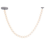 Akoya Bead Pendant - Chrome / Opal