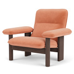 Brasilia Lounge Chair - Dark Stained Oak / Pink Avalon