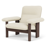 Brasilia Lounge Chair - Dark Stained Oak / White Baru