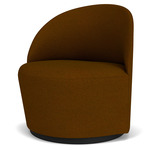 Tearoom Swivel Lounge Chair - Black / Gold Baru