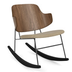 Penguin Rocking Chair - Black / Walnut/ Beige Baru