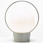 Sfera Portable Table Lamp - Opal / Stainless Steel / Natural Concrete