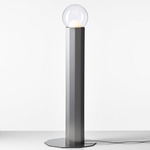 Prisma Floor Lamp - Brushed Steel / Transparent