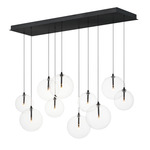 Global Multi Light Linear Pendant - Black / Clear