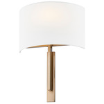 Textile Hamilton Wall Sconce - Brushed Brass / White