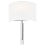 Textile Hamilton Wall Sconce - Brushed Nickel / White