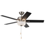 Erikson Ceiling Fan - Brushed Nickel / Walnut