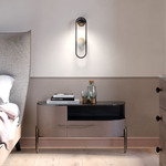 Luppiter Wall Sconce - Matte Black / Alabaster