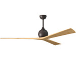 Irene Ceiling Fan - Textured Bronze / Light Maple Tone