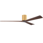 Irene Hugger Ceiling Fan - Light Maple / Walnut Tone