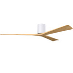 Irene Hugger Ceiling Fan - Gloss White / Light Maple Tone