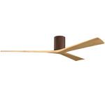 Irene Hugger Ceiling Fan - Walnut / Light Maple Tone