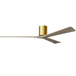 Irene Hugger Ceiling Fan - Brushed Brass / Gray Ash Tone