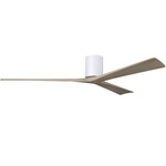 Irene Hugger Ceiling Fan - Gloss White / Gray Ash Tone