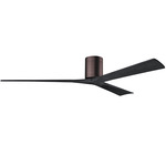 Irene Hugger Ceiling Fan - Brushed Bronze / Matte Black