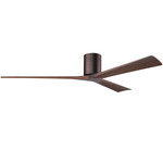 Irene Hugger Ceiling Fan - Brushed Bronze / Walnut Tone