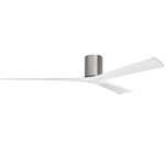 Irene Hugger Ceiling Fan - Brushed Pewter / Matte White