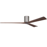 Irene Hugger Ceiling Fan - Brushed Pewter / Walnut Tone