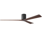 Irene Hugger Ceiling Fan - Matte Black / Walnut Tone