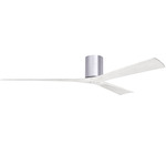 Irene Hugger Ceiling Fan - Brushed Nickel / Matte White