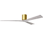 Irene Hugger Ceiling Fan - Brushed Brass / Barn Wood Tone