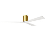 Irene Hugger Ceiling Fan - Brushed Brass / Matte White