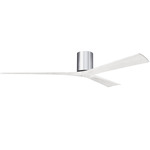 Irene Hugger Ceiling Fan - Polished Chrome / Matte White