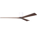 Irene Hugger Ceiling Fan - Gloss White / Walnut Tone