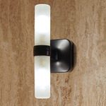 Crown Vertical Wall Sconce - Black / Satin White