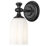 Orion Wall Sconce - Matte Black / Opal