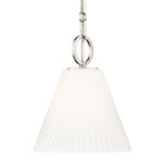 Alaric Pendant - Polished Nickel / White