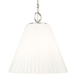 Alaric Pendant - Polished Nickel / White