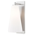 Farrell Wall Sconce - Brushed Nickel / White