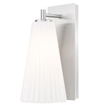 Farrell Wall Sconce - Brushed Nickel / White