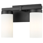 Danica Bathroom Vanity Light - Matte Black / White