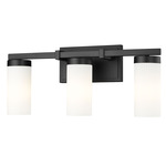 Danica Bathroom Vanity Light - Matte Black / White