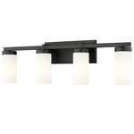 Danica Bathroom Vanity Light - Matte Black / White