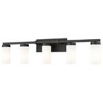 Danica Bathroom Vanity Light - Matte Black / White