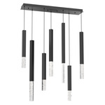 Axis XL Linear Multi Light Pendant - Matte Black / Clear Cast