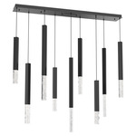 Axis XL Linear Multi Light Pendant - Matte Black / Clear Cast