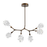 Blossom Modern Branch Chandelier - Flat Bronze / Clear