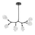 Blossom Modern Branch Chandelier - Matte Black / Clear