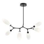 Fiori Modern Branch Chandelier - Matte Black / Fiori White