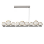 Gaia Linear Chandelier - Beige Silver / Amber