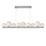 Gaia Linear Chandelier - Beige Silver / Opal White