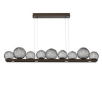 Gaia Linear Chandelier - Flat Bronze / Smoke