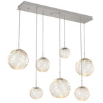 Gaia Linear Multi-Multi Light Pendant - Beige Silver / Amber