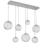 Gaia Linear Multi-Multi Light Pendant - Beige Silver / Clear