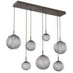 Gaia Linear Multi-Multi Light Pendant - Flat Bronze / Smoke