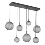 Gaia Linear Multi-Multi Light Pendant - Matte Black / Smoke